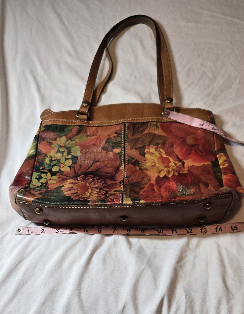 Patricia Nash Leather Floral Purse Excellemt Condition - Picture 6 of 16